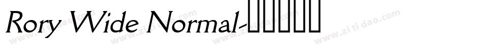 Rory Wide Normal字体转换